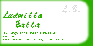 ludmilla balla business card